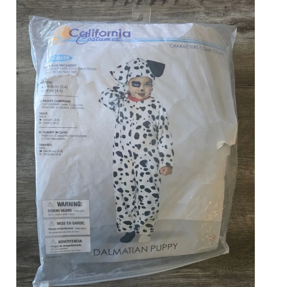 California Costumes Toddler Dalmatian Puppy Costume Jumpsuit Toddler 3-4